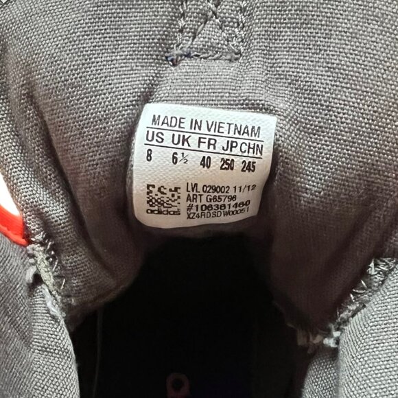 Adidas Originals size 8 Jeremy Scott Gray Floral Slip-On High Top Sneakers - Picture 5 of 14